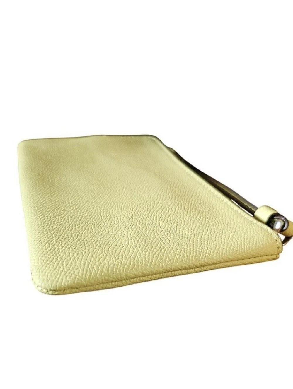 Coach Small Light Green Corner Zip Wristlet